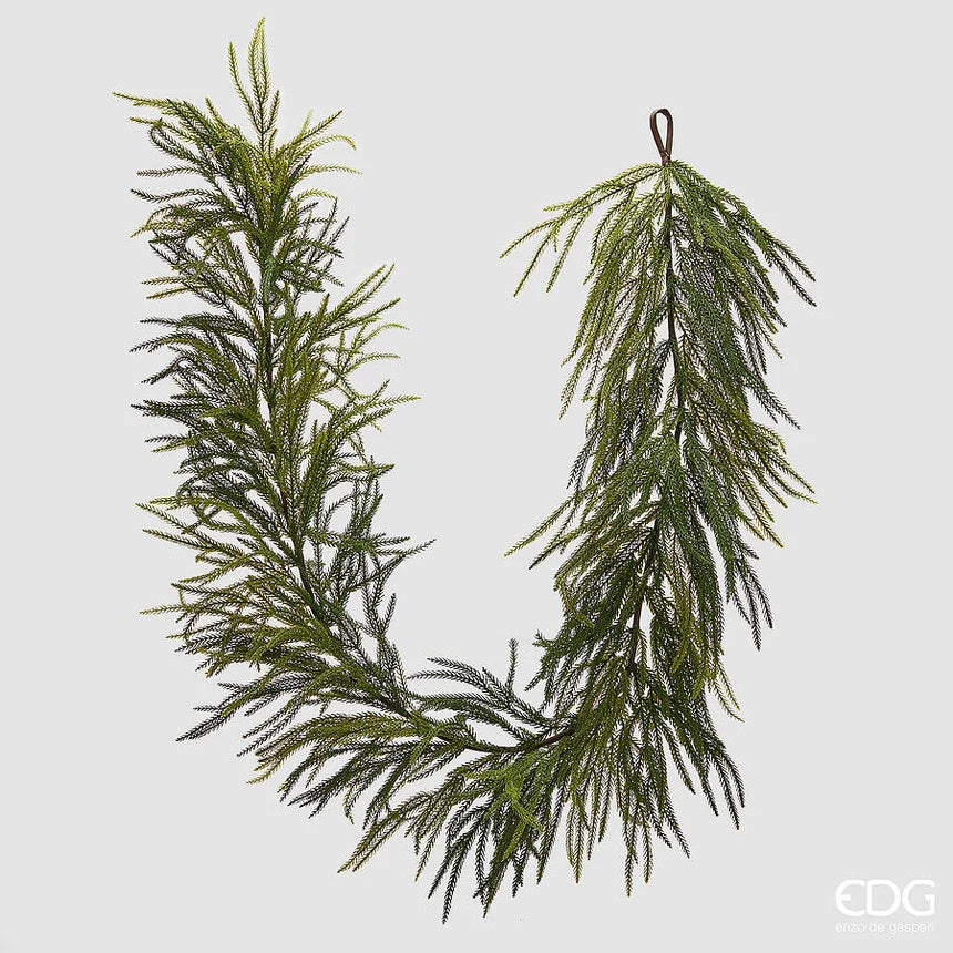 Cryptomeria Festone di Natale L 210 Cm Green