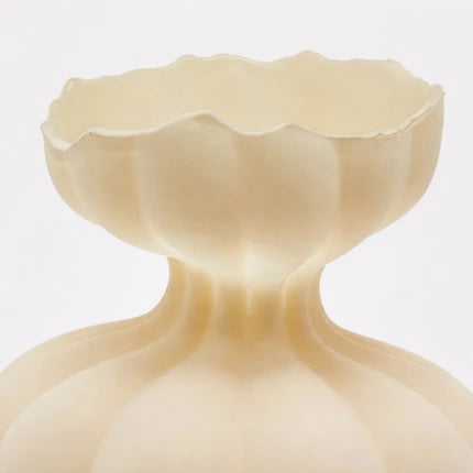Vaso Flow Sinuoso H 31 Cm D 17 Cm  Vetro Marrone Chiaro