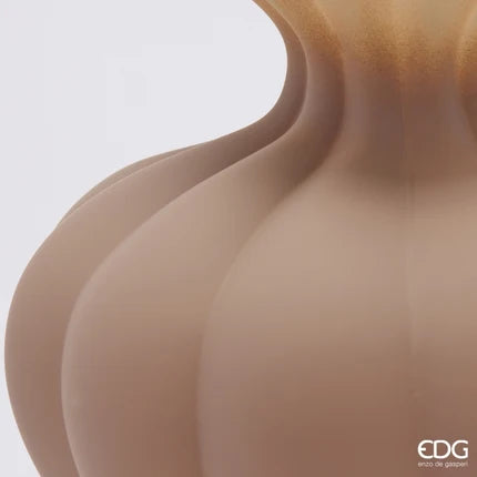 Vaso Flow Sinuoso H 32 Cm D 26 Cm Marrone Chiaro