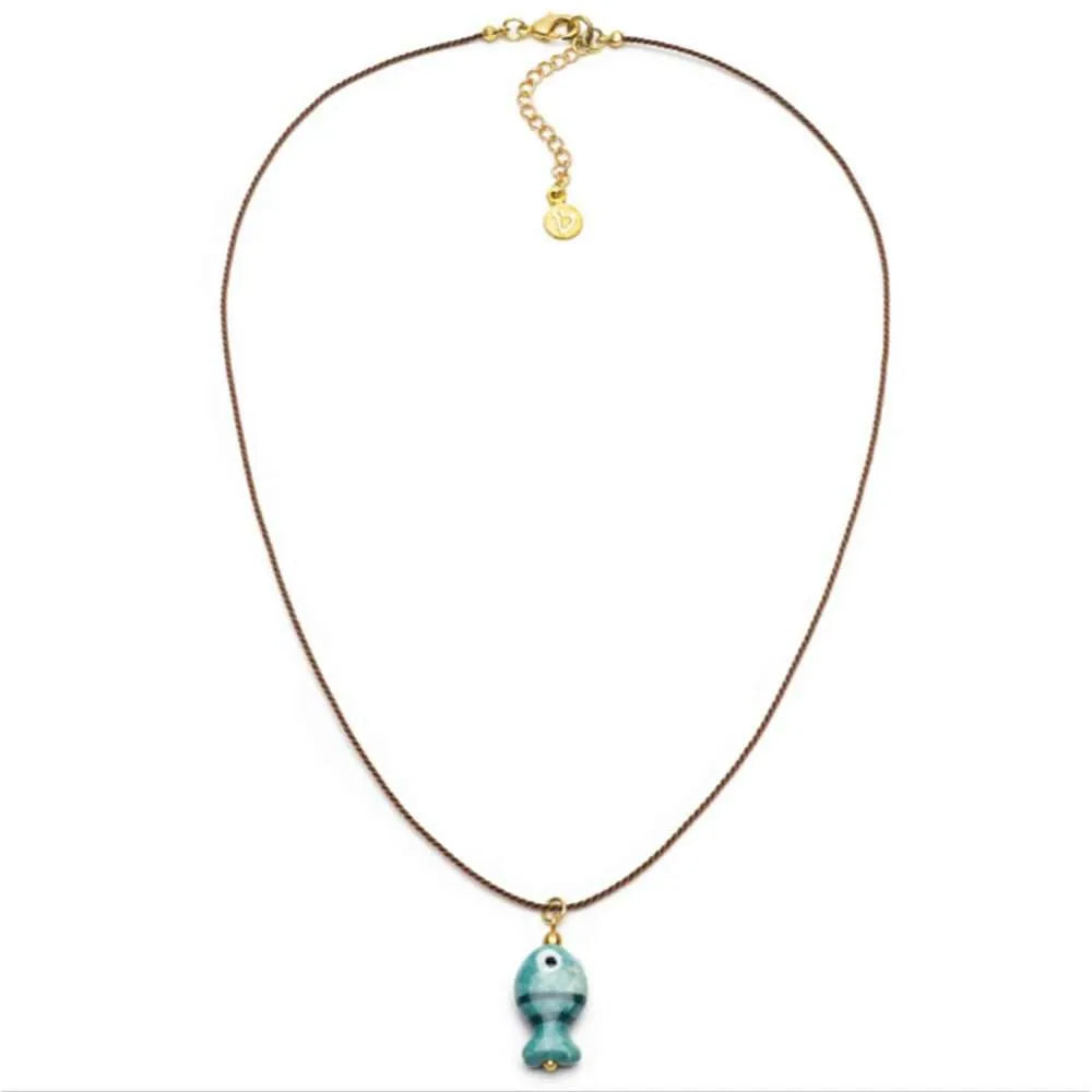Collana Ciondolo Pesciolino Turchese