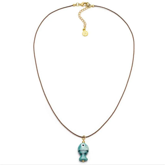 Collana Ciondolo Pesciolino Turchese