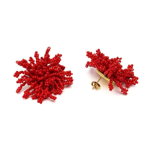 Orecchini Anemone Rosso
