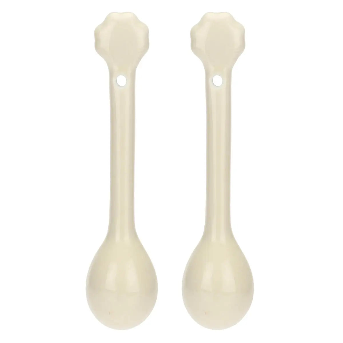 Set 2 Cucchiaini Quadrifoglio Avorio