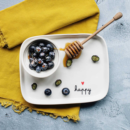 Piatto rettangolare Happy