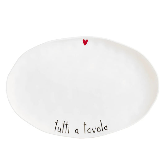 Piatto ovale Tutti a tavola