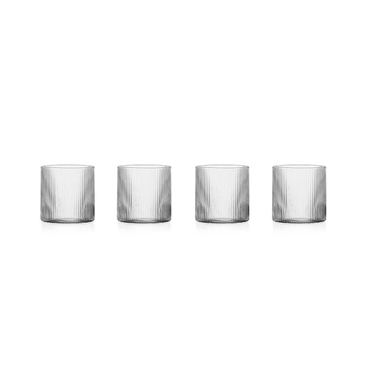 Ichendorf Milano Set di 4 Tumbler, Collezione Shibui, 39 cl, Vetro Borosilicato