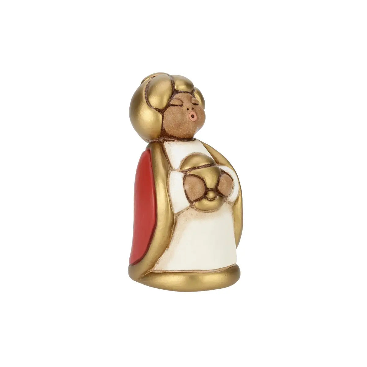 Re Magio Melchiorre con oro Presepe Classico rosso