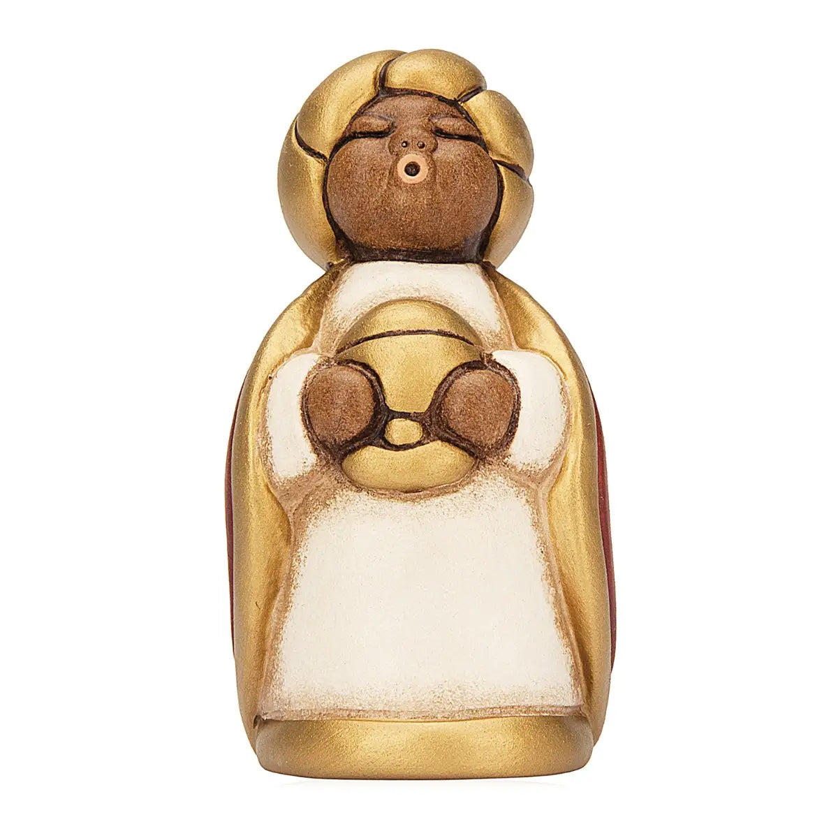Re Magio Melchiorre con oro Presepe Classico rosso