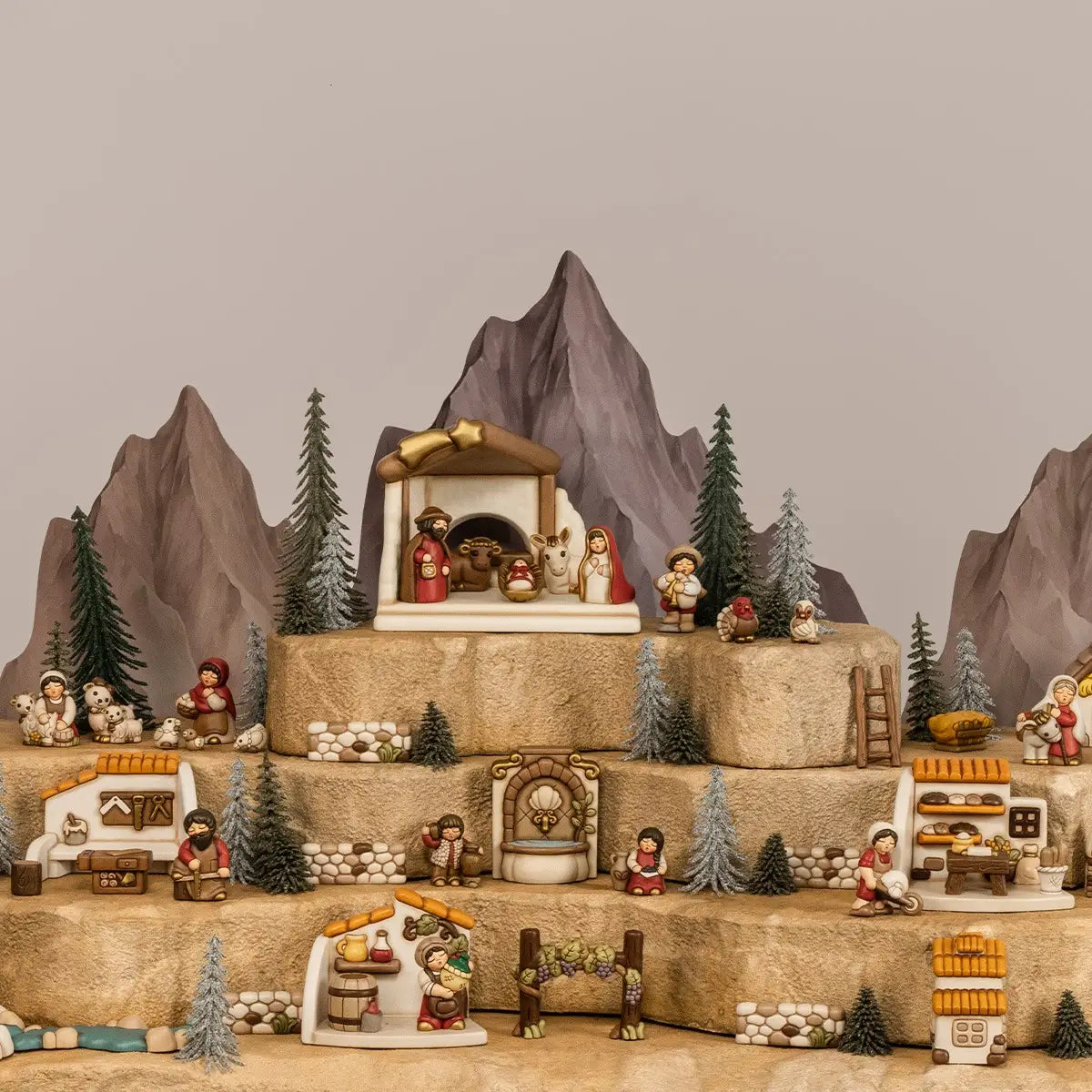 Zampognaro in ceramica Presepe Classico, Bianco