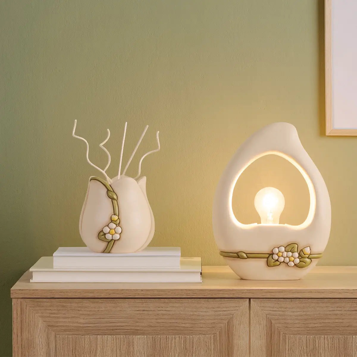 Lampada in ceramica Country Bloom