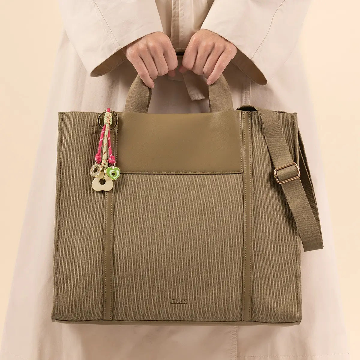 Tote bag verde salvia, maxi