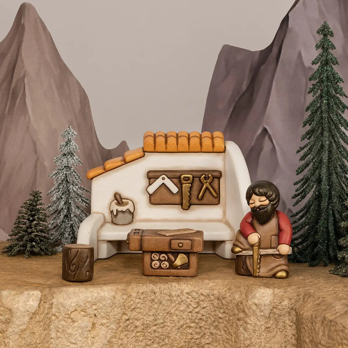 Falegnameria in ceramica Presepe Classico
