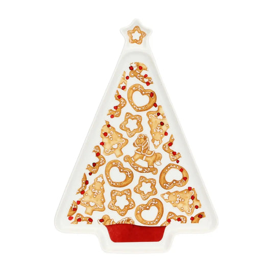 Piatto a forma di albero in porcellana Thunland