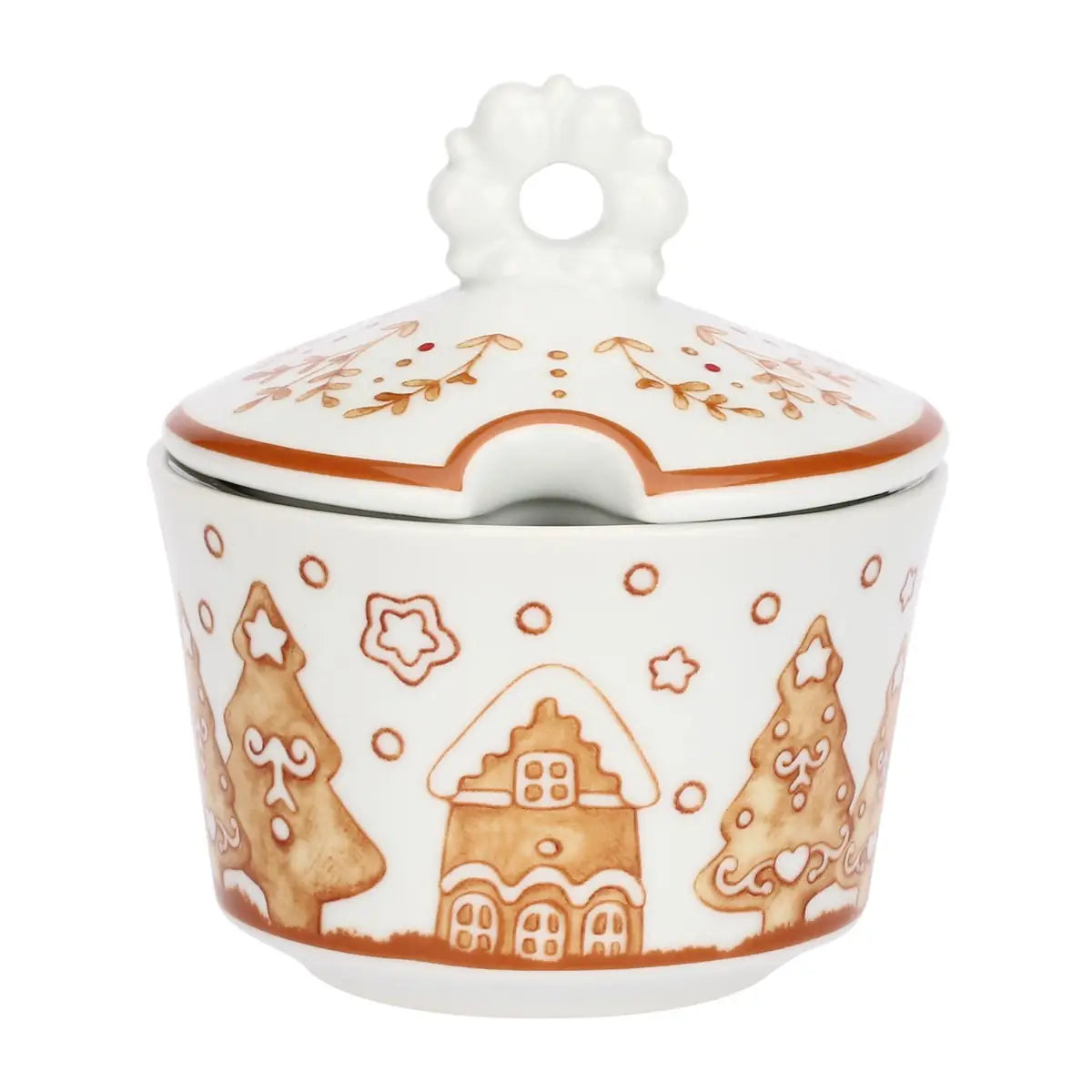 Zuccheriera con cucchiaino in porcellana Thunland