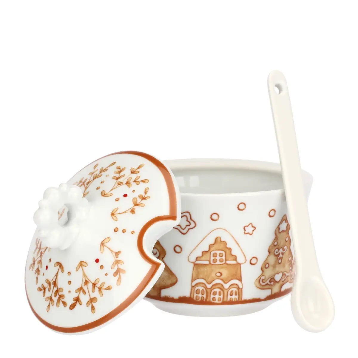 Zuccheriera con cucchiaino in porcellana Thunland