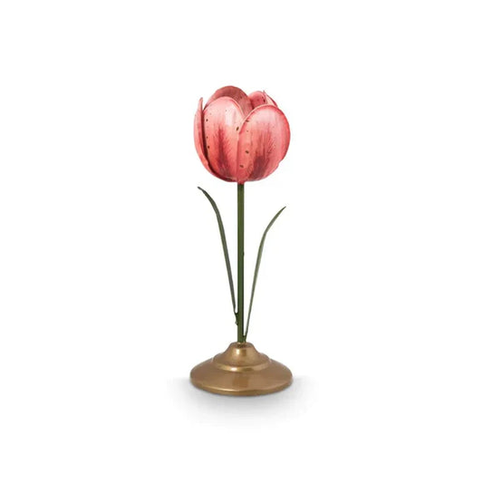 Set 2 Portacandela Fiore Tulipano Rosa in Metallo – Pip Studio