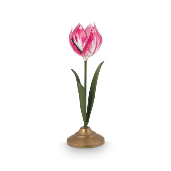 Set 2 Portacandela Fiore Tulipano Rosa in Metallo – Pip Studio