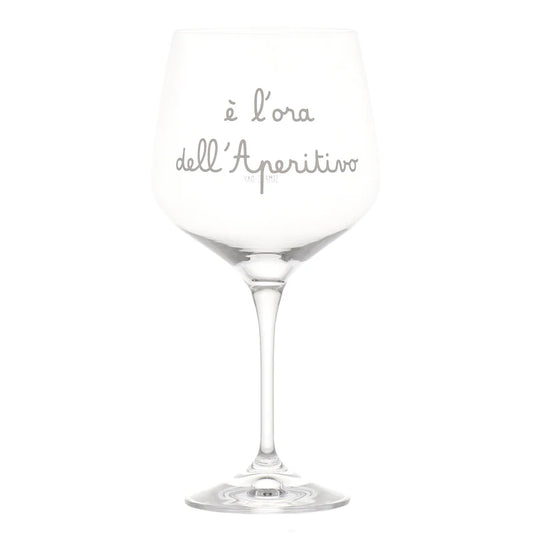 Set 2 calici cocktail decoro E' l'ora dell'aperitivo