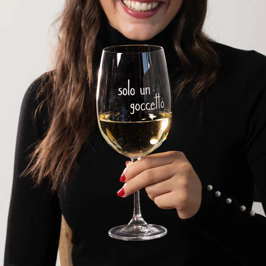 Set 2 calici vino Solo un goccetto 64cl