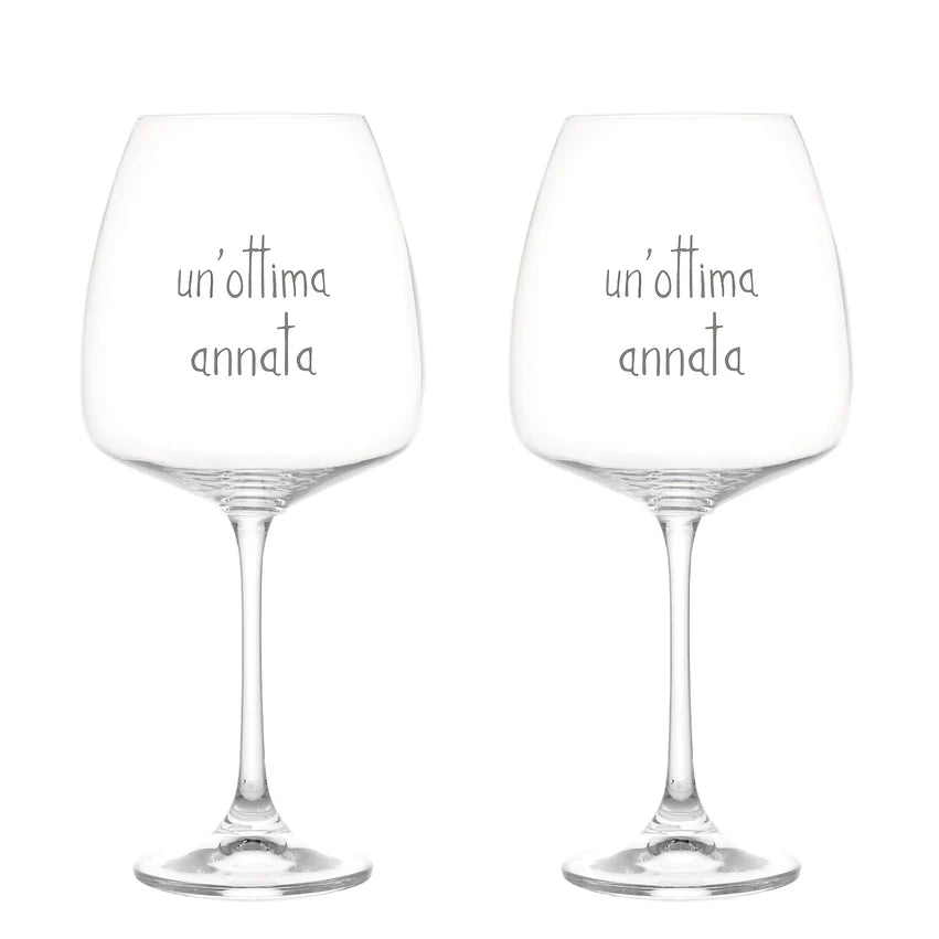 Set 2 calici vino Un'ottima annata 77cl