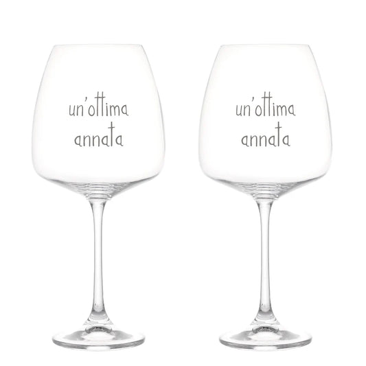 Set 2 calici vino Un'ottima annata 77cl