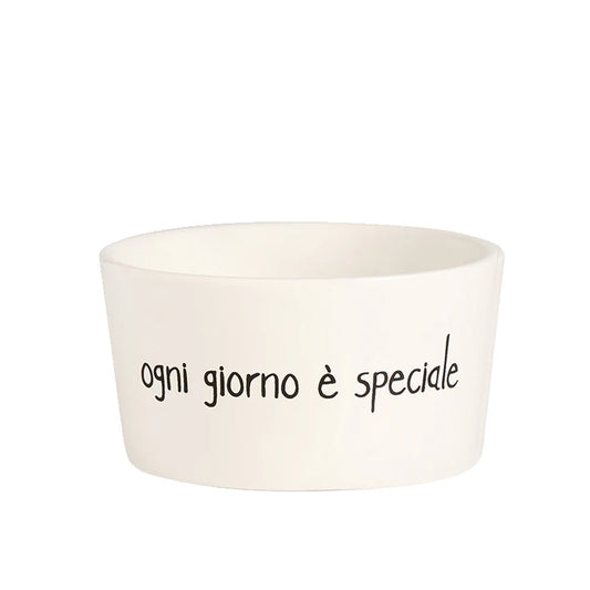 Set 2 Coppette in gres Ogni giorno è speciale