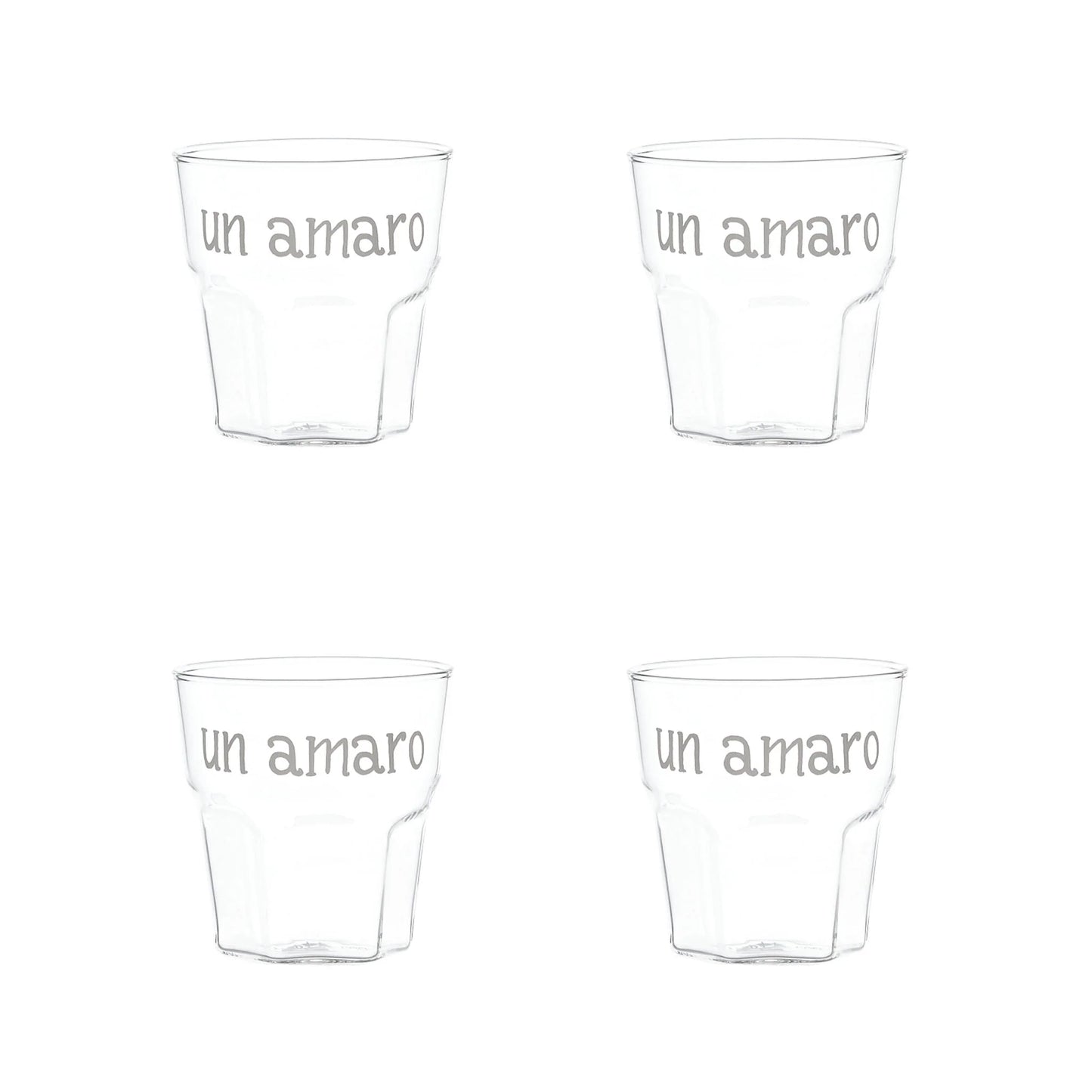 Set 4 bicchierini liquore Un Amaro
