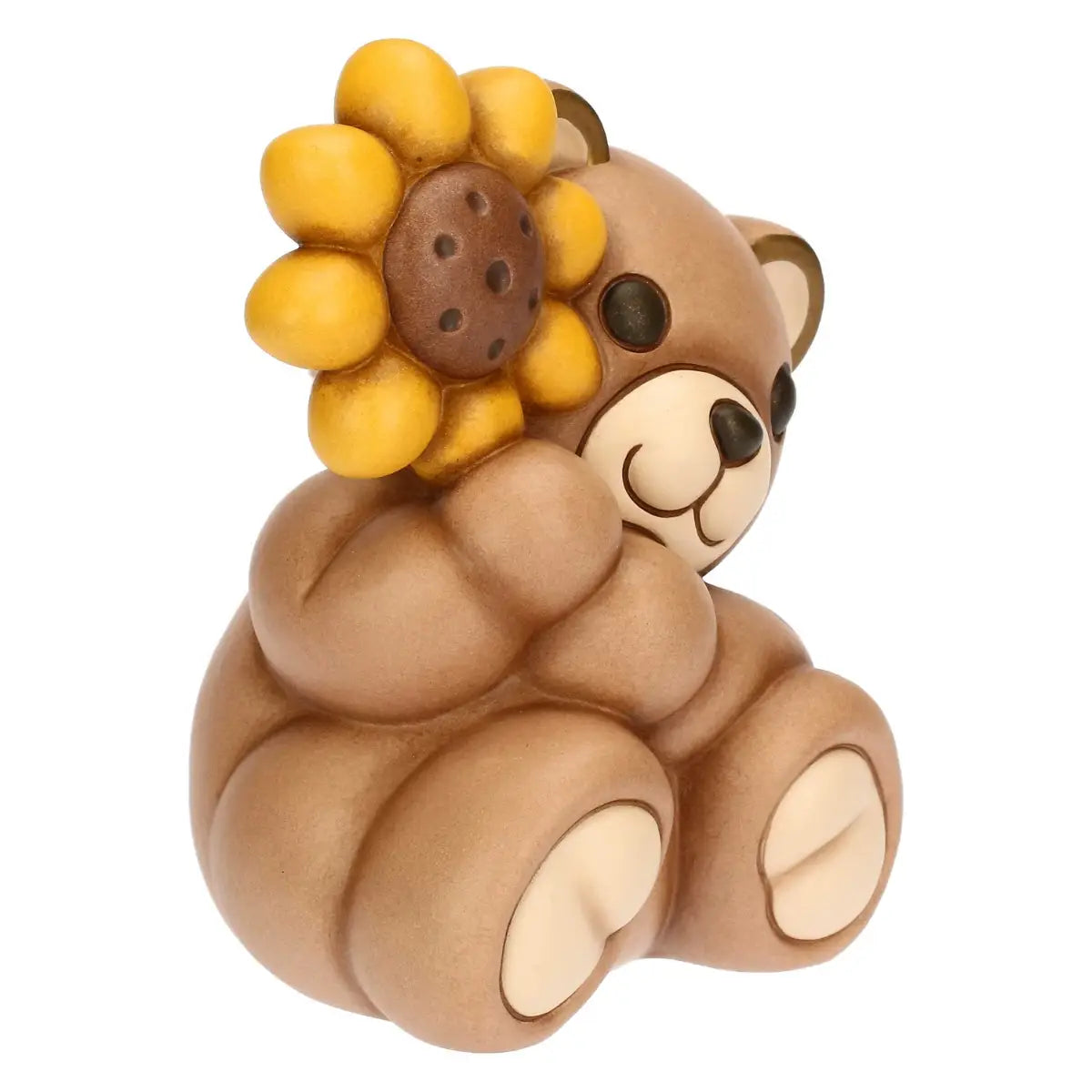 Teddy con girasole in ceramica, grande