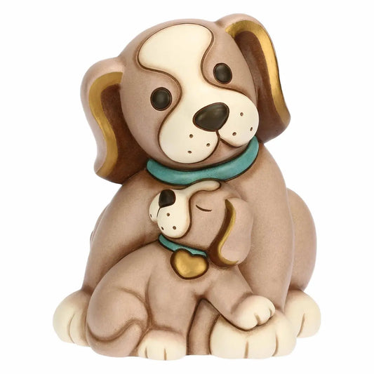 Coppia cani Todo papà e cucciolo in ceramica