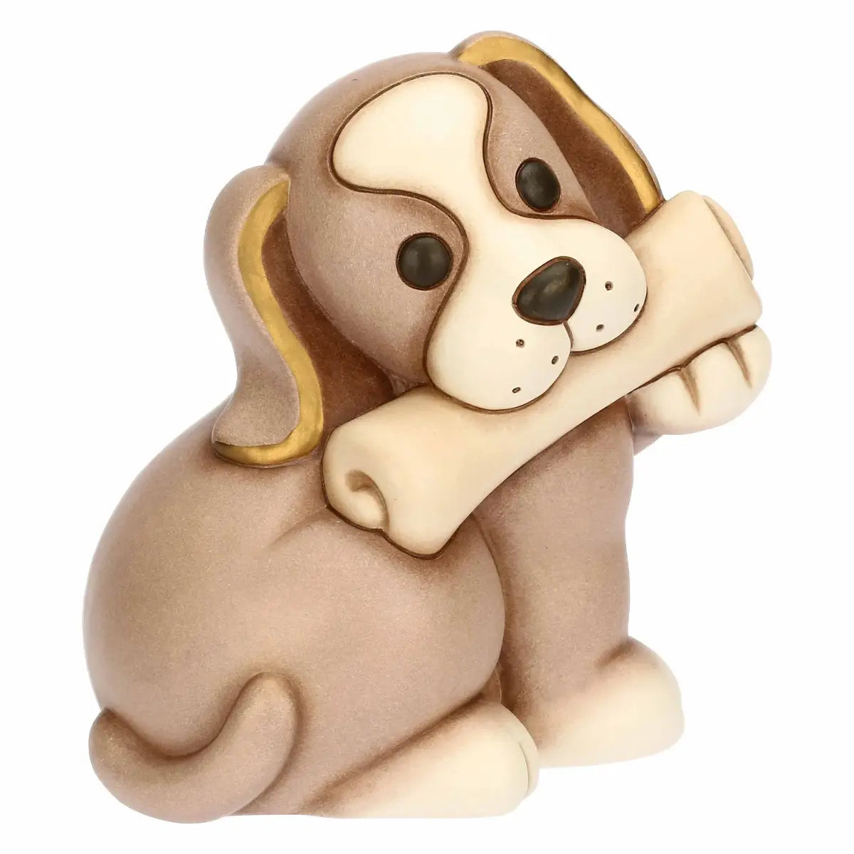 Cane Todo con giornale in ceramica, grande