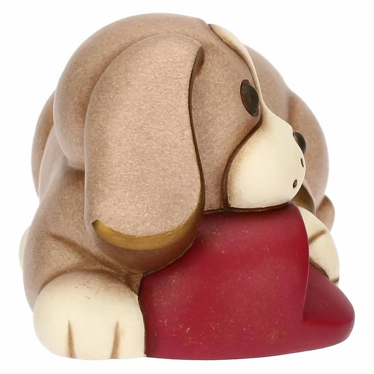 Cane Todo con pantofola in ceramica, medio