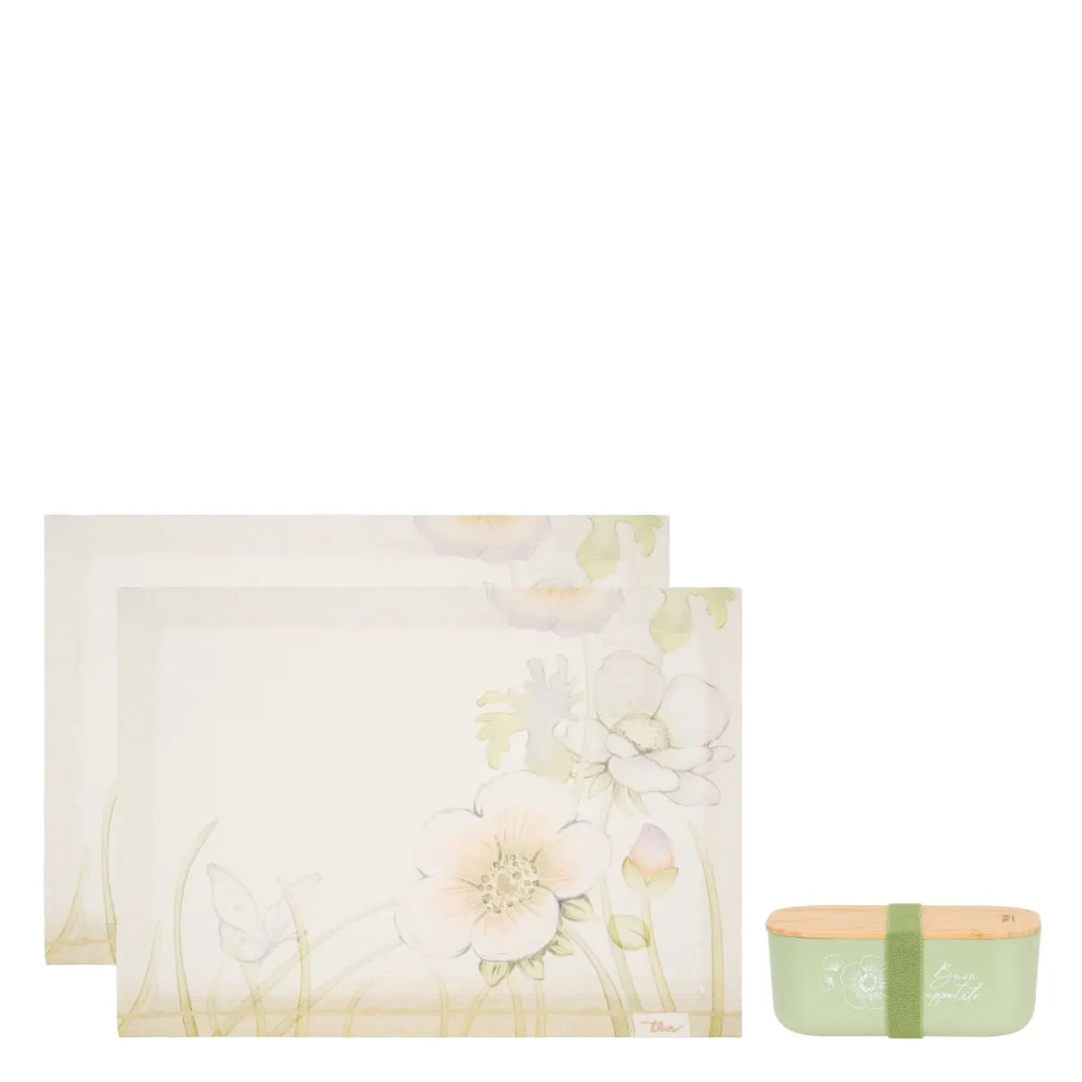 Set 2 tovagliette antimacchia e porta pranzo Bloom