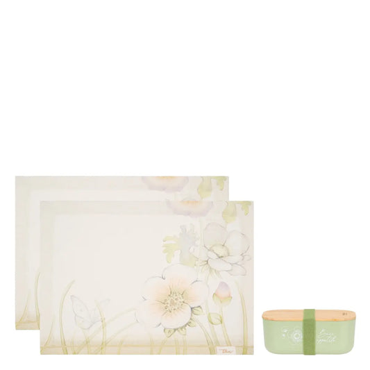 Set 2 tovagliette antimacchia e porta pranzo Bloom