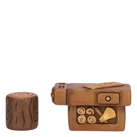 Set tavolo falegnameria in ceramica Presepe Classico