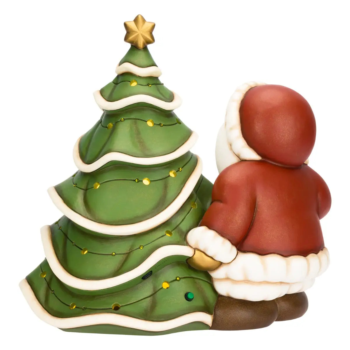 Babbo Natale con albero in ceramica, maxi