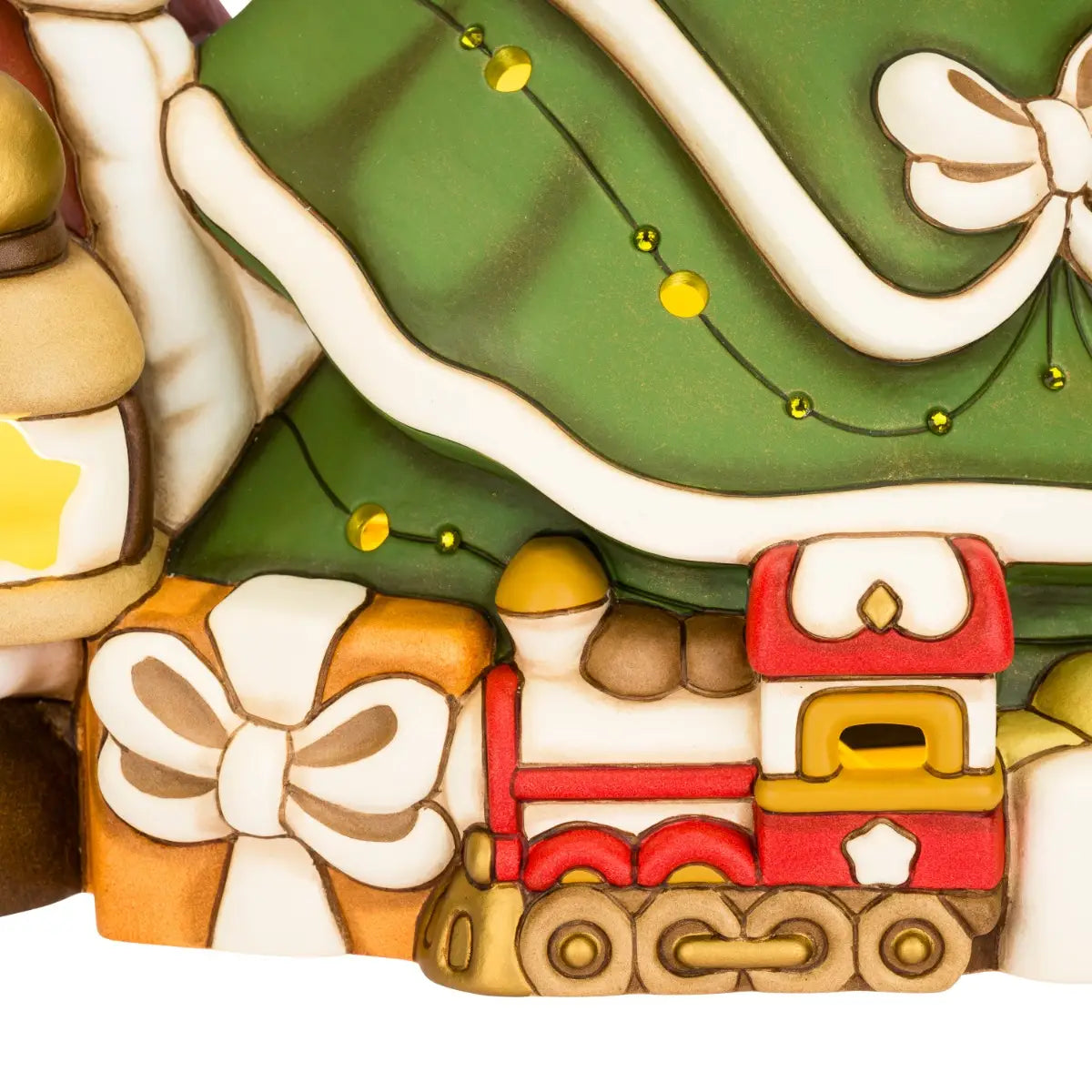 Babbo Natale con albero in ceramica, maxi