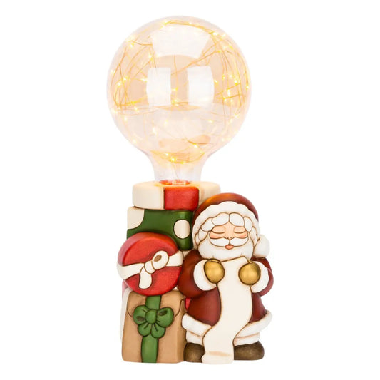 Lampada Babbo Natale in ceramica
