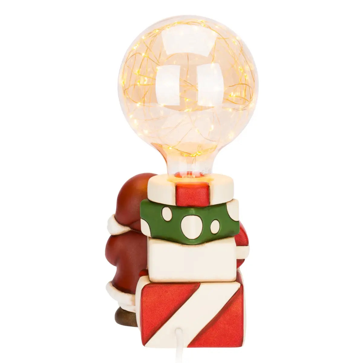 Lampada Babbo Natale in ceramica