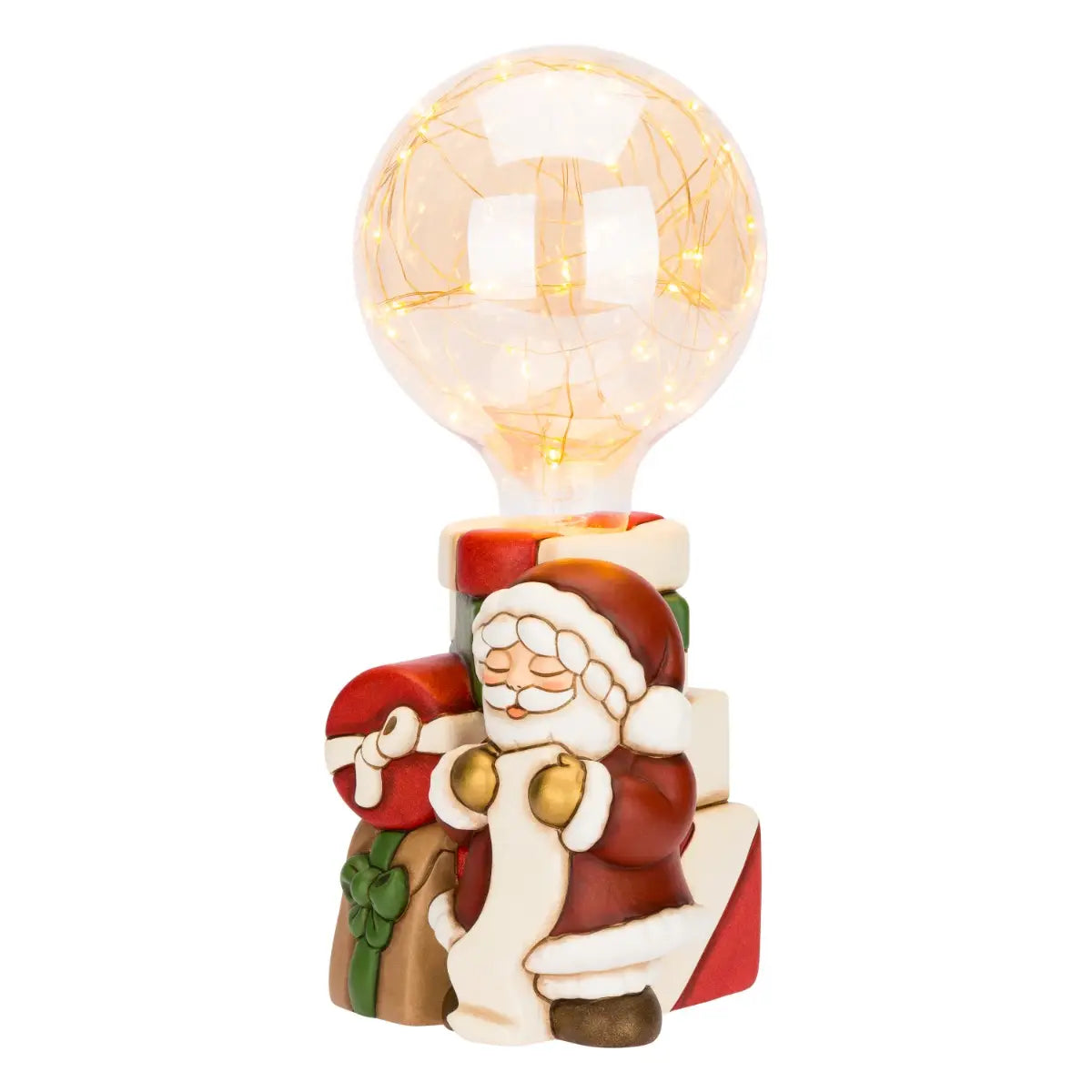 Lampada Babbo Natale in ceramica