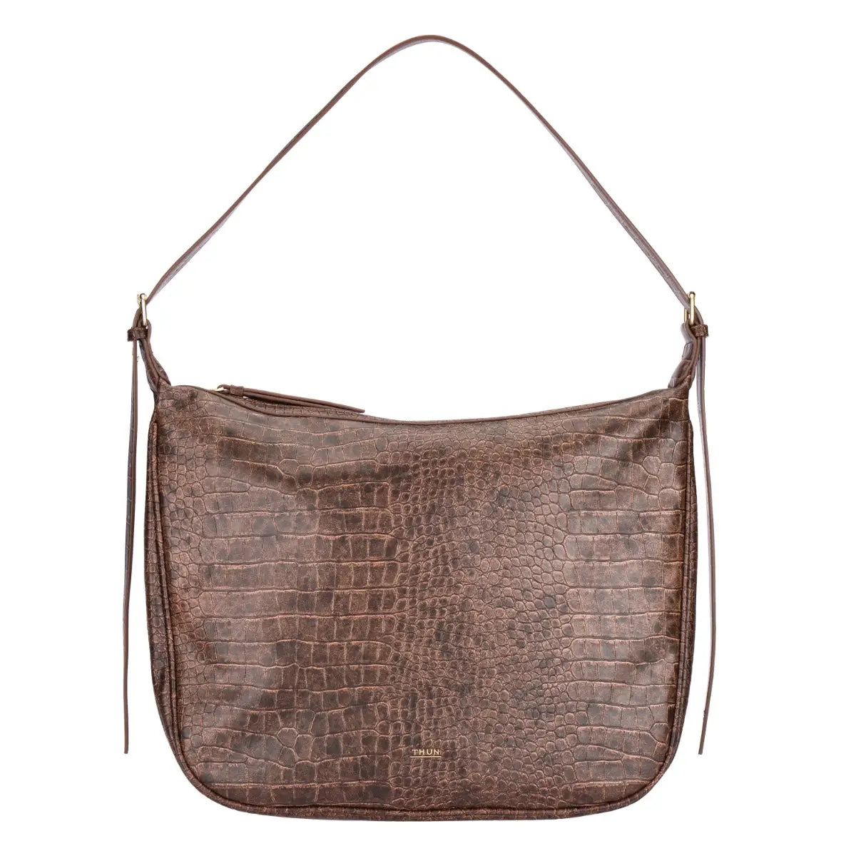 Borsa tracolla con stampa rettile