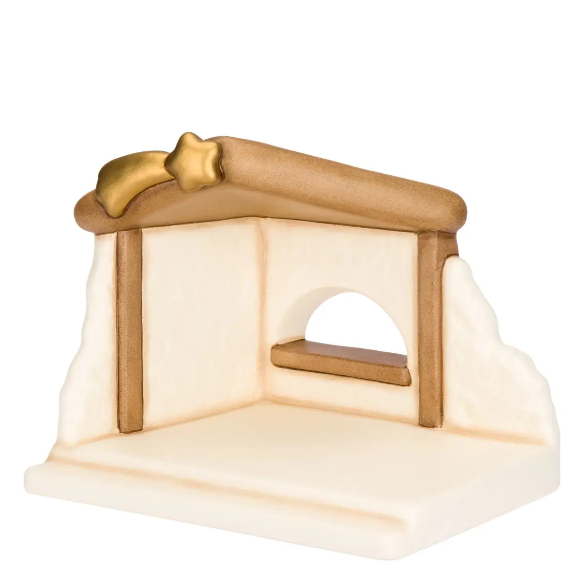 Set capanna, Sacra Famiglia, bue e asinello, rosso