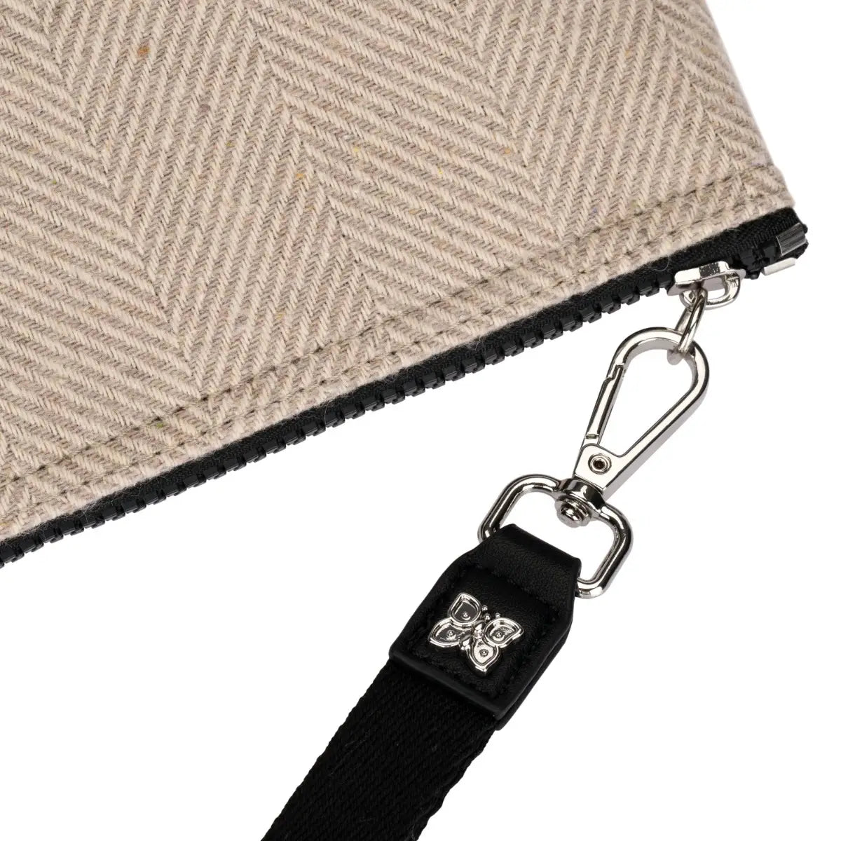 Pochette neoprene, grigio tweed