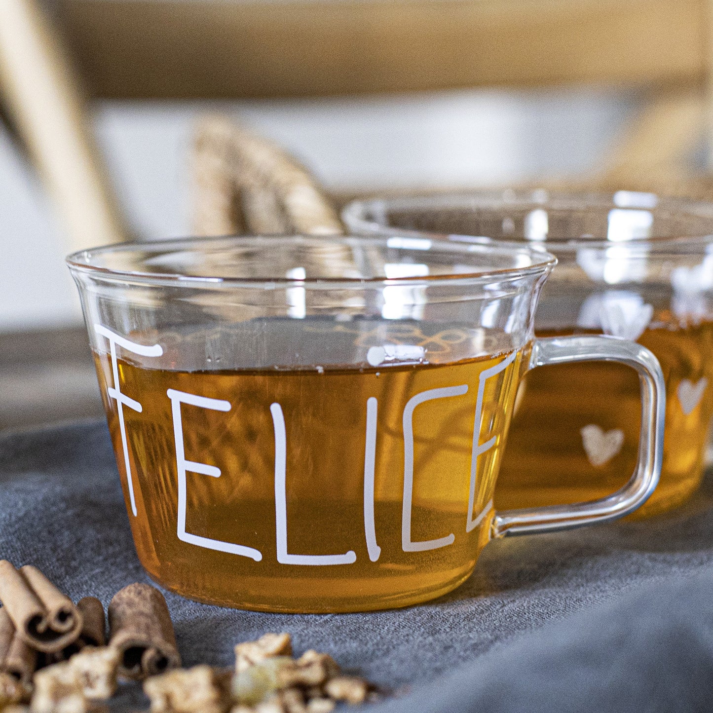 Set 2 tazze tè o cappuccino Oggi Sono Felice