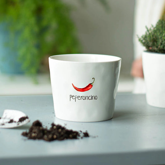 Vaso Peperoncino, con sottovaso