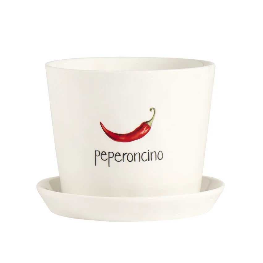 Vaso Peperoncino, con sottovaso