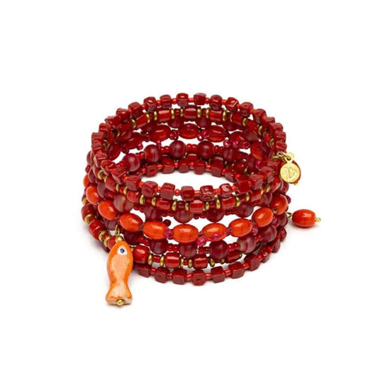 Bracciale Molla Elastica Corallo